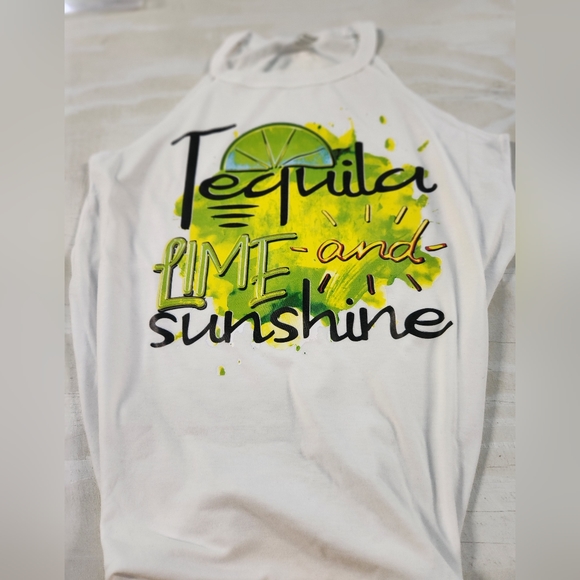 Tequila Lime and Sunshine Rocker Tank Size Med - Picture 2 of 3